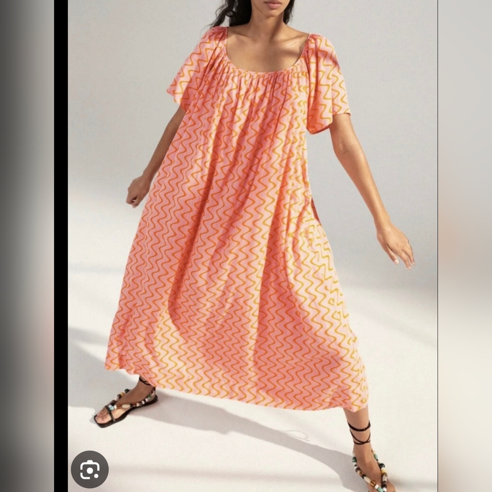 Zara Flowy Cotton Maxi Dress